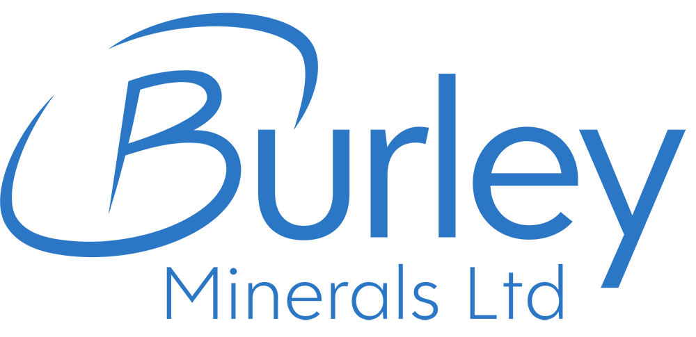 Burley Minerals Limited's blue logo with a transparent background