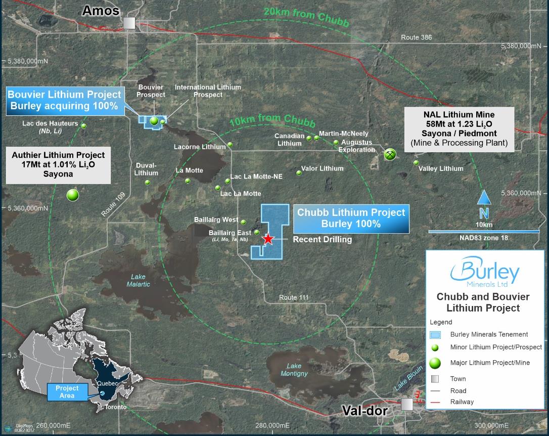Further high-grade lithium assays confirm strike of over 560m at the Chubb Lithium Project, Québec